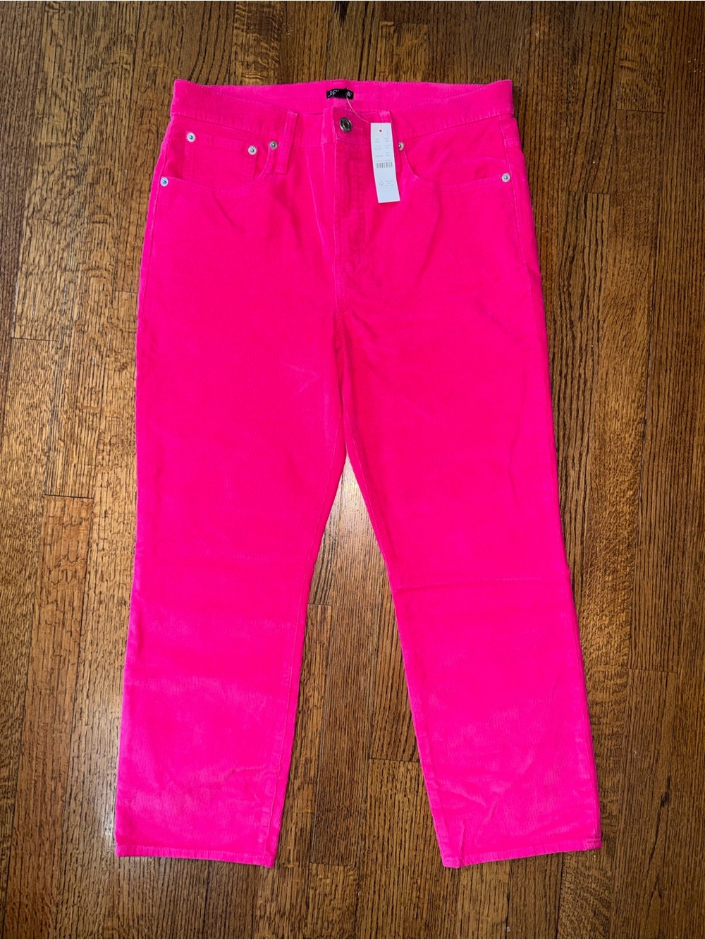 J. Crew Hot Pink Straight-Leg Jeans